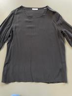ZGAN matzwarte zijden blouse Equipment met lasercut mouwen, Verzenden, Zo goed als nieuw, Maat 36 (S), Equipment