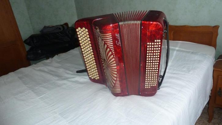 Accordeon Scardalli, Muziek en Instrumenten, Accordeons, Zo goed als nieuw, Knopaccordeon, Scandalli, Met koffer, Ophalen