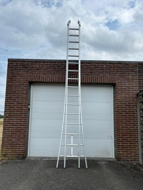 Solide C 2x16 alu ladder 7,50m (professioneel), Doe-het-zelf en Bouw, Ladders en Trappen, Gebruikt, Ladder, 4 meter of meer, Ophalen of Verzenden