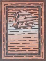 WALTER GOOSSENS / KUNST OP CAMPUS / KLEURLITHO / 72x55cm SIG, Antiek en Kunst, Kunst | Litho's en Zeefdrukken, Ophalen of Verzenden