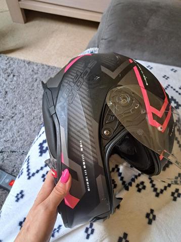 Moto helm roze zwart  emergency, Enlèvement ou Envoi