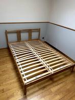 IKEA FJELLSE bed 140x200cm + lattenbodems, Beige, Gebruikt, 140 cm, Hout