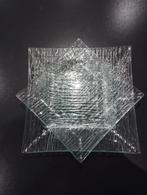 Vierkante glazen borden, Ophalen, Glas