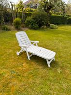 Chaise longue de jardin, pliable avec coussin, Jardin & Terrasse, Ensembles de jardin, Chaise, Autres matériaux, Enlèvement, Utilisé