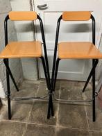 2 chaises hautes - bar, Comme neuf, Enlèvement, Bois, Deux
