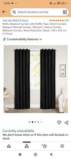 3 paar zwarte velours gordijnen 140x245cm, Huis en Inrichting, Stoffering | Gordijnen en Lamellen, Ophalen