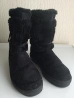 Zwarte damesbotjes met pels, Enlèvement ou Envoi, Comme neuf, Noir, Boots et Botinnes