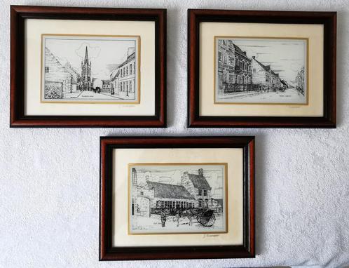 3 x Glasgravure - Gerard Swaenepoel - Handgesigneerd - 1988, Antiek en Kunst, Kunst | Etsen en Gravures, Ophalen of Verzenden