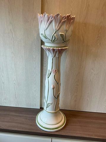 Vintage keramiek plantenstaander beschikbaar voor biedingen