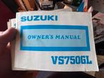 Owner’s manual Suzuki VS750 GL in engels, Motoren, Handleidingen en Instructieboekjes, Ophalen of Verzenden, Suzuki