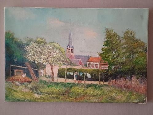 Schilderij M.VAN DEN BEMPT "Lentebloesem"  60x40, Antiek en Kunst, Kunst | Schilderijen | Klassiek, Ophalen of Verzenden