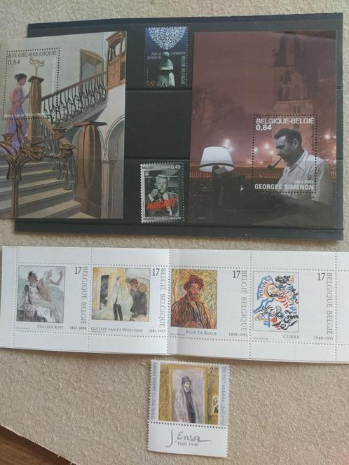 postfrisse Belg/Spaanse zegels:kunst,cultuur,stripfiguren, Postzegels en Munten, Postzegels | Thematische zegels, Verzenden