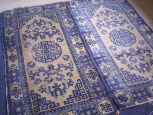 Twee antiek Chinese tapijten - Nice pair China Ningxia Rugs, Maison & Meubles, Ameublement | Tapis & Moquettes, Utilisé, 50 à 100 cm