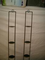 2 Hangende kandelaars, Ophalen, Gebruikt, Zwart, Metaal