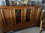 Dressoir kast 2 glazen deuren, Huis en Inrichting, Kasten | Dressoirs, Ophalen, Glas, 200 cm of meer, 25 tot 50 cm