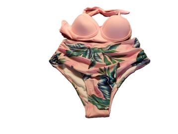 (61)- bikini femme t.38 rose vert - neuf - shein - beschikbaar voor biedingen