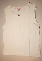 Wit topje maat 134/140, Enlèvement ou Envoi, Utilisé, Fille, Chemise ou À manches longues