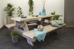 Picknicktafel van dikke steigerplanken, Ophalen of Verzenden, Nieuw