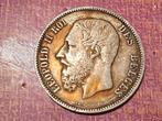 Belgique 5 francs 1873 leopold II, Enlèvement ou Envoi, Monnaie en vrac, Argent, Argent