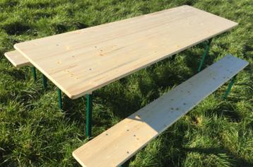 TABLE BANC JARDIN NEUF 220X70