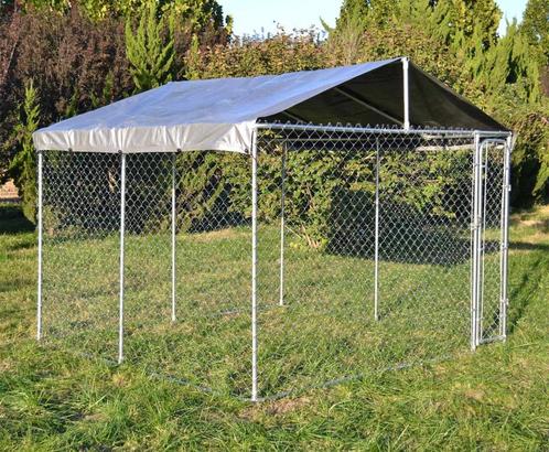 Hondenkennel | 3 x 3 meter | Met afdekzeil, Animaux & Accessoires, Accessoires pour chiens, Neuf, Envoi