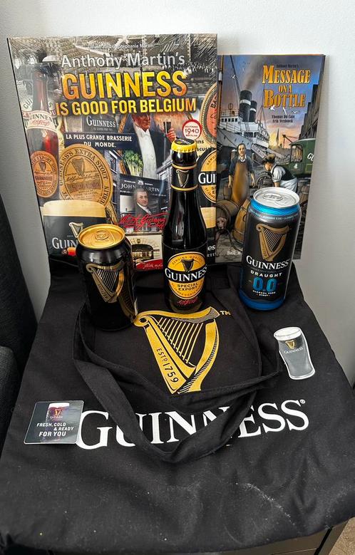 Guinnes bier, boek, draught, export, draagtas, Verzamelen, Biermerken, Nieuw, Ophalen of Verzenden