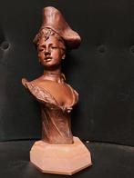 Bronzen vrouwebuste, Georges Van der Straeten, ca 1900, Antiquités & Art, Antiquités | Bronze & Cuivre, Enlèvement ou Envoi, Bronze