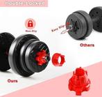 Verstelbaar halters | 2 X 20kg | GRATIS LEVERING, Sport en Fitness, Fitnessmaterialen, Halterschijven, -, Verzenden, -