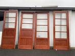 originele binnendeuren interbellum, Doe-het-zelf en Bouw, Deuren en Vliegenramen, Minder dan 80 cm, Gebruikt, Glas, Ophalen