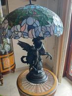 tiffany lamp met brons Emile Picault, Ophalen