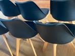 6 eetkamerstoelen, Gebruikt, Zwart, Modern, Vijf, Zes of meer stoelen