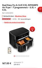Airfryer moulinex dual easy fry and grill XXL 11l, Elektronische apparatuur, Ophalen, Zo goed als nieuw, Airfryer