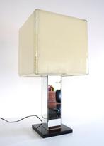 Seventies tafellamp - Zeldzame vintage lamp jaren, Ophalen, Glas