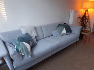 3-pers zetel in Melina stof, kleur Grey Breeze beschikbaar voor biedingen