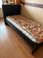 Lit simple + sommier à lattes, 90 cm, Une personne, Brun, Enlèvement