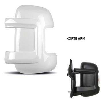 Camper spiegel kappen voor Korte spiegels Fiat Ducato WIT