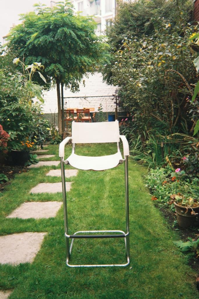 2 x vintage barkruk chrome, Huis en Inrichting, Barkrukken, Gebruikt, 60 tot 90 cm, Kunststof, Metaal, 2 krukken, Met voetsteun