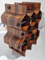 Wijnrek in palissander design Torsten Johansson , zeldzaam, 5 tot 15 flessen, Ophalen of Verzenden, Zo goed als nieuw, Minder dan 50 cm