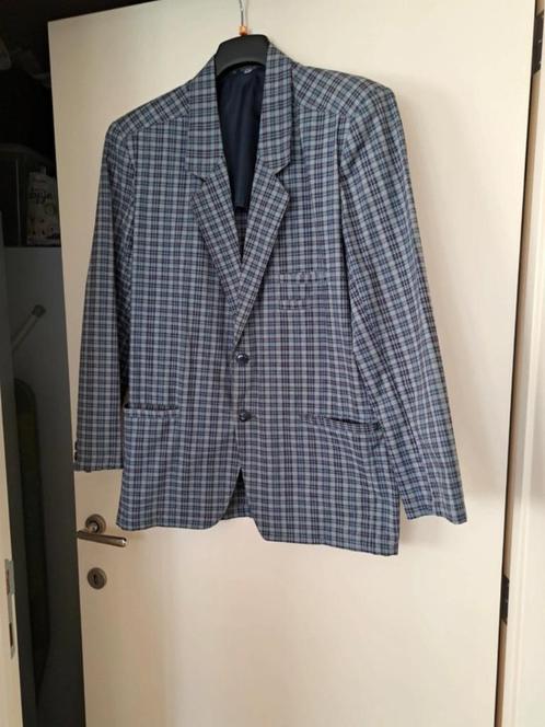 Geruit licht blazerjasje Maat 48, Kleding | Heren, Kostuums en vesten, Zo goed als nieuw, Maat 48/50 (M), Blauw, Verzenden