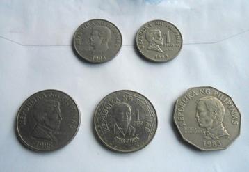 5 Filipijnse valuta - verschillend 