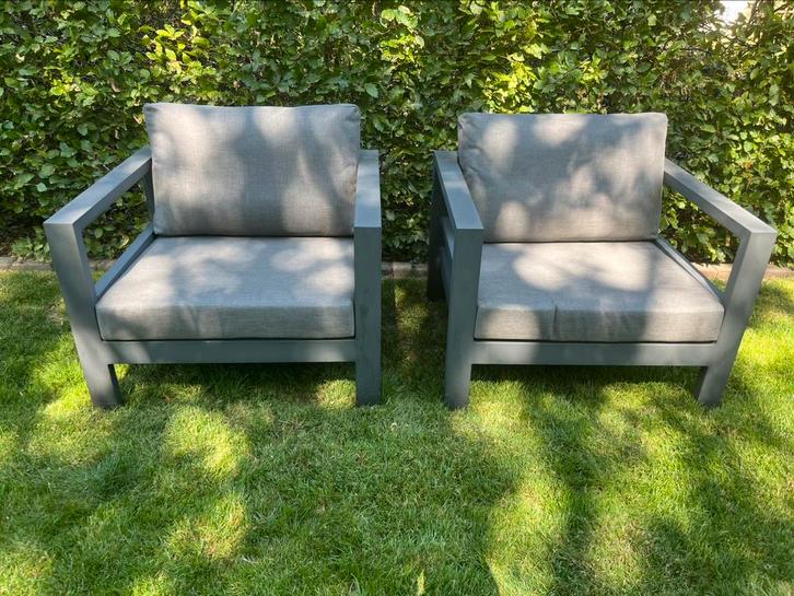 Life 1 zit / one-seater lounge set 2x, Tuin en Terras, Tuinsets en Loungesets, Gebruikt, Tuinset, Aluminium, 2 zitplaatsen, Ophalen