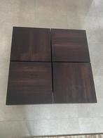 GRATIS Donkerbruine salontafel vierkant ontwerp, Huis en Inrichting, Kasten |Televisiemeubels, Ophalen, Gebruikt, 100 tot 150 cm