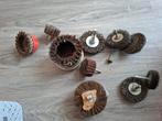 Stalen borstels, schuurborstels, Ophalen of Verzenden, Gebruikt, Boormachine