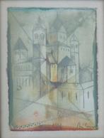 RENE CARCAN / MARIALAECK / KLEURETS + RELIEF / 26x21cm / KAD, Ophalen of Verzenden