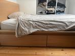 Ikea tweepersoonsbed, Huis en Inrichting, Slaapkamer | Boxsprings, Crème, Gebruikt, Moderne, Tweepersoons