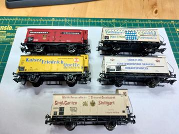 Marklin Ho lot de 5 wagons fermé, Analogique, Enlèvement ou Envoi, Courant alternatif, Wagon