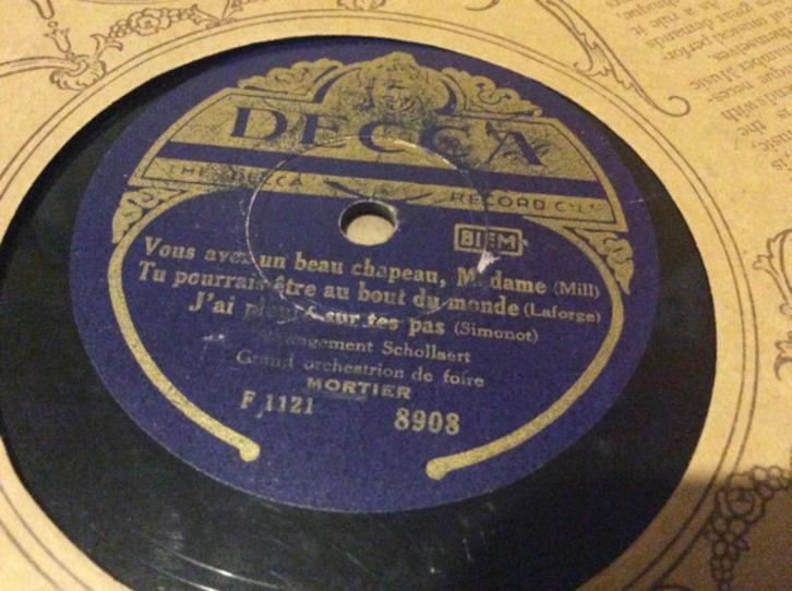 GEVRAAGD Grand orchestrion de foire Mortier 78 toeren E15 PS, Cd's en Dvd's, Vinyl Singles, Single, Overige genres, 10 inch, Ophalen of Verzenden