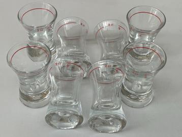 8 Likeur borrel druppel glaasjes NIEUW beschikbaar voor biedingen