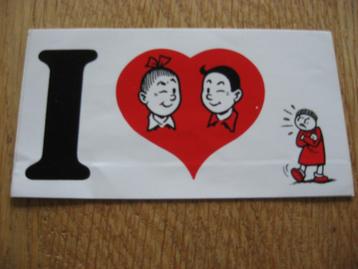 Sticker I Love Suske & Wiske 12 x 6,5 cm beschikbaar voor biedingen