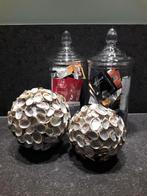 Decoratiebollen met parelmoerschelpen - 2 stuks, Ophalen of Verzenden, Nieuw